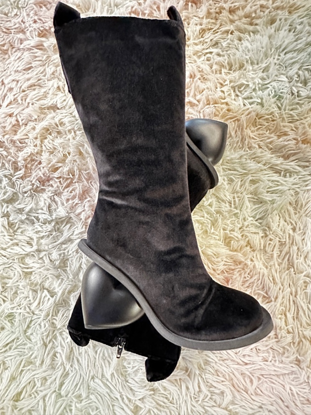 NWT Yume Yume Love Boot in Black Velvet Size 37 - Picture 2 of 13